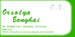 orsolya bonyhai business card